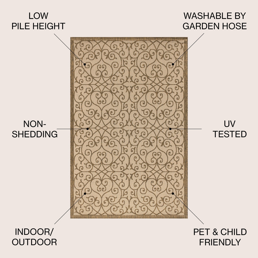 JONATHAN Y Ourika Textured Weave Indoor/Outdoor Area Rug