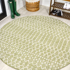 JONATHAN Y Trebol Moroccan Geometric Textured Weave Indoor/Outdoor Area Rug
