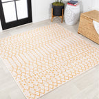 JONATHAN Y Trebol Moroccan Geometric Textured Weave Indoor/Outdoor Area Rug