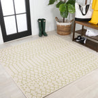 JONATHAN Y Trebol Moroccan Geometric Textured Weave Indoor/Outdoor Area Rug