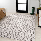 JONATHAN Y Trebol Moroccan Geometric Textured Weave Indoor/Outdoor Area Rug