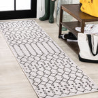 JONATHAN Y Trebol Moroccan Geometric Textured Weave Indoor/Outdoor Area Rug