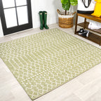 JONATHAN Y Trebol Moroccan Geometric Textured Weave Indoor/Outdoor Area Rug