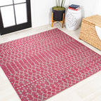 JONATHAN Y Trebol Moroccan Geometric Textured Weave Indoor/Outdoor Area Rug