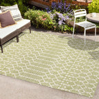 JONATHAN Y Trebol Moroccan Geometric Textured Weave Indoor/Outdoor Area Rug