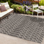 JONATHAN Y Trebol Moroccan Geometric Textured Weave Indoor/Outdoor Area Rug