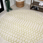 JONATHAN Y Trebol Moroccan Geometric Textured Weave Indoor/Outdoor Area Rug