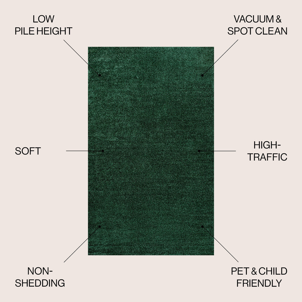 JONATHAN Y Tumbling Solid Low-Pile Area Rug