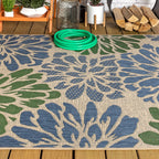 JONATHAN Y Floral Textured Weave Indoor/Outdoor Area Rug