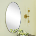 TEHOME Javell Oval Metal Wall Mirror