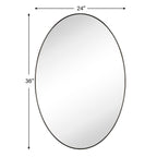 TEHOME Javell Oval Metal Wall Mirror