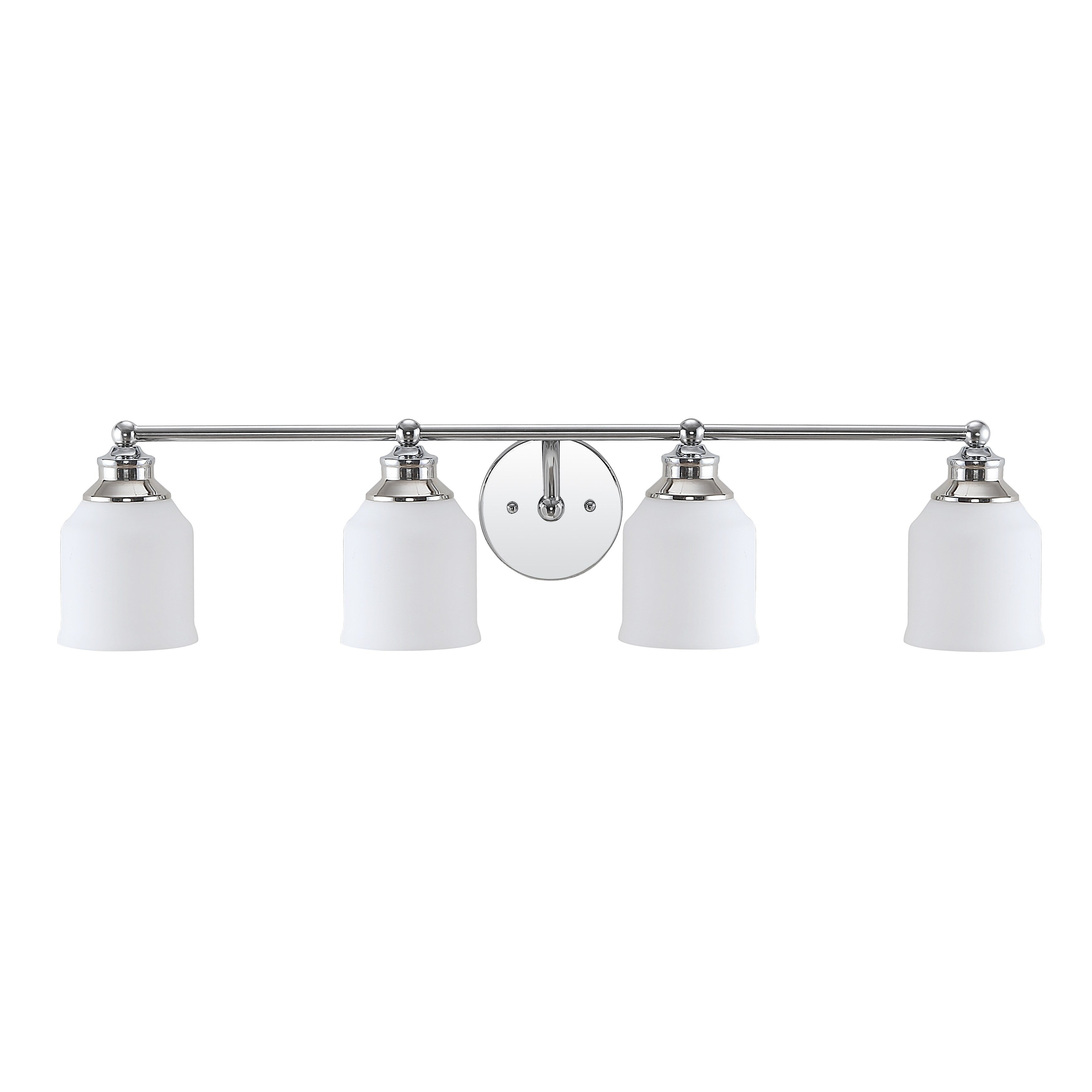 Jayne Iron/Frosted Glass Farmhouse Cottage LED Vanity Light, by JONATHAN Y