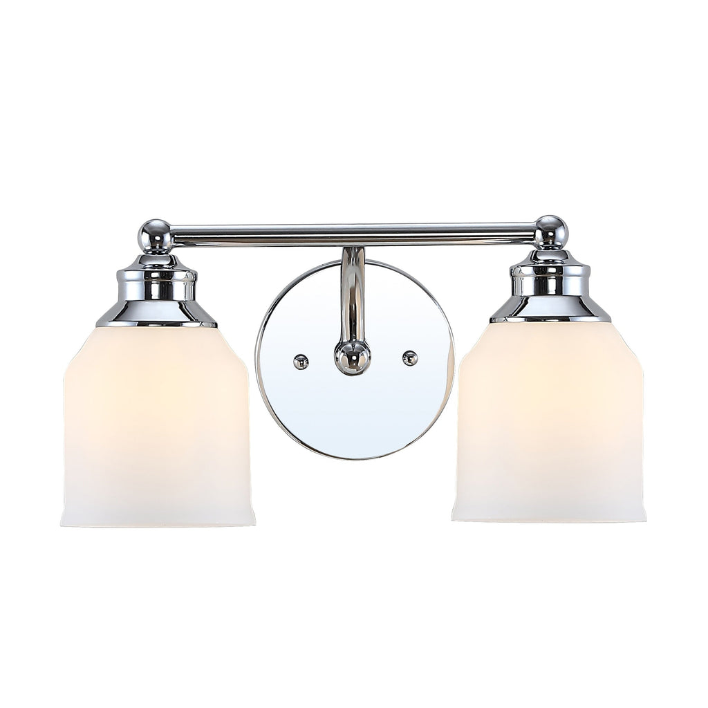 Jayne Iron/Frosted Glass Farmhouse Cottage LED Vanity Light, by JONATHAN Y