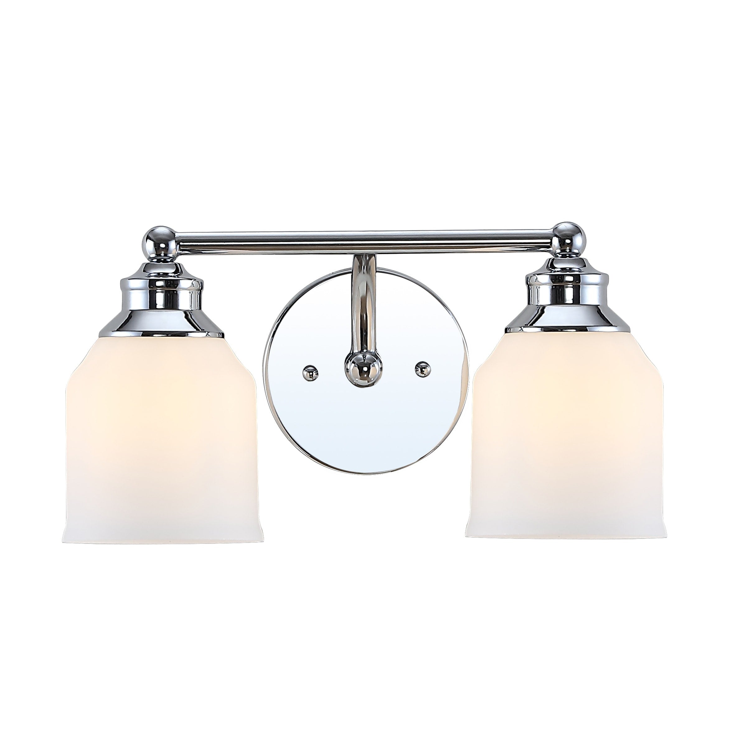 Jayne Iron/Frosted Glass Farmhouse Cottage LED Vanity Light, by JONATHAN Y