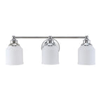 Jayne Iron/Frosted Glass Farmhouse Cottage LED Vanity Light, by JONATHAN Y