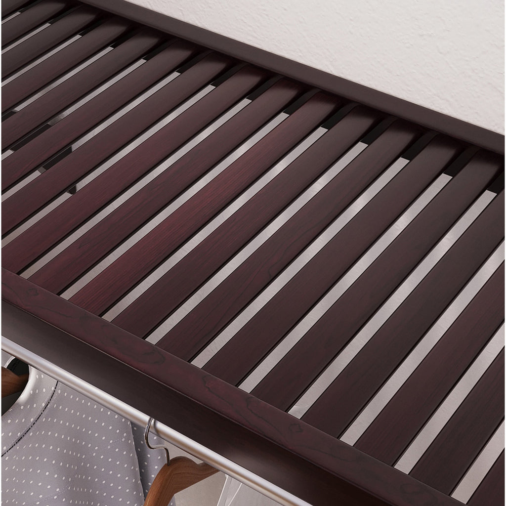 John Louis Home Solid Wood Reach-In Simplicity Closet System Espresso