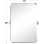 TEHOME Jonathan Rectangle Pivot Tilt Metal Wall Mirror