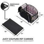 Juicy Couture Give Me Treats Pet Carrier - Stylish Travel Bag