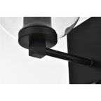 Julian 1 Light Black and Clear Bath Sconce