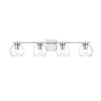 Julian 1 Light Black and Clear Bath Sconce