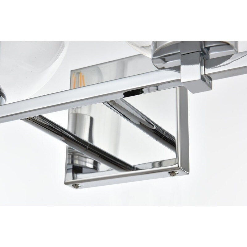 Julian 1 Light Black and Clear Bath Sconce