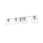 Julian 1 Light Black and Clear Bath Sconce