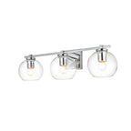 Julian 1 Light Black and Clear Bath Sconce