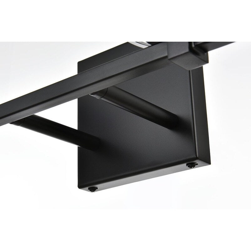 Julian 1 Light Black and Clear Bath Sconce