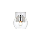 Julian 1 Light Black and Clear Bath Sconce