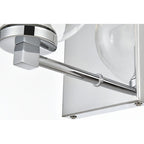 Julian 1 Light Black and Clear Bath Sconce