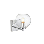 Julian 1 Light Black and Clear Bath Sconce