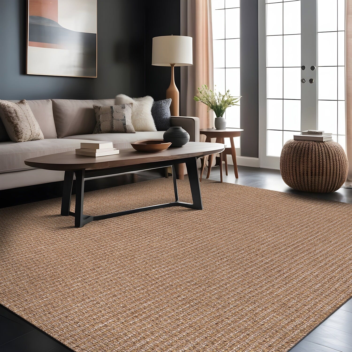 Beverly Rug Easy Clean Non Shedding Jute Rug