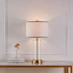 KAWOTI 23.25 Touch Control Table Lamp Set with USB Port and Bulbs