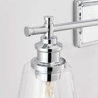 KAWOTI 4-Light Bathroom Vanity Light with Glass Shade