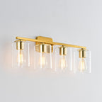 KAWOTI 29inch 4-Light Modern Bathroom Vanity Light with Clear Glass Shades
