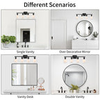 KAWOTI 29inch 4-Light Modern Bathroom Vanity Light with Clear Glass Shades