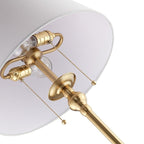 KAWOTI 60.5'' 2-Light Floor Lamp with Empire Fabric Shade