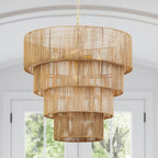 KAWOTI Width 26 5-Light 4-Tiered Bohemian Pendant Light