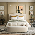 KINWELL Boucle Upholstered 2-Seats Loveseat with Pillows