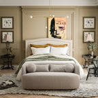 KINWELL Boucle Upholstered 2-Seats Loveseat with Pillows