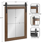 Kate and Laurel Cates Rustic Rectangular Wall Mirror