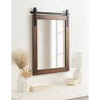 Kate and Laurel Cates Rustic Rectangular Wall Mirror