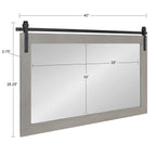 Kate and Laurel Cates Rustic Rectangular Wall Mirror