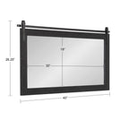 Kate and Laurel Cates Rustic Rectangular Wall Mirror