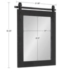Kate and Laurel Cates Rustic Rectangular Wall Mirror