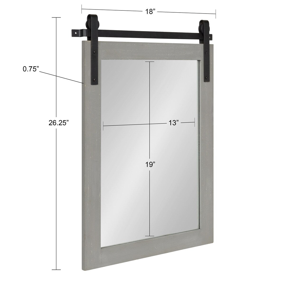 Kate and Laurel Cates Rustic Rectangular Wall Mirror