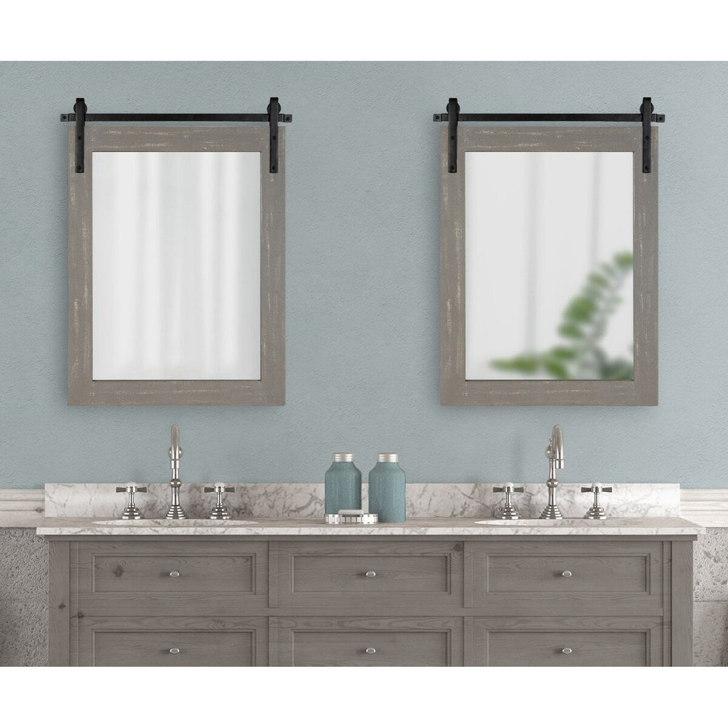 Kate and Laurel Cates Rustic Rectangular Wall Mirror