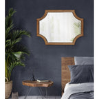 Kate and Laurel Hogan Scalloped Wood Framed Mirror