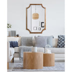 Kate and Laurel Hogan Scalloped Wood Framed Mirror