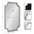 Kate and Laurel Hogan Scalloped Wood Framed Mirror